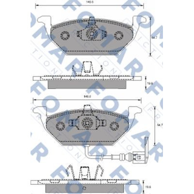 Гальмівні колодки передні VW Caddy III 2003-