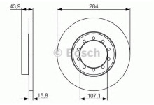 Диск гальмівний задній Transit V347 2.4TDCI (d=284mm)