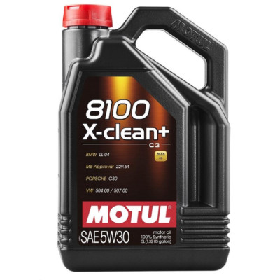 Масло моторне 5W-30 MOTUL 8100 x-clean + (ємність 5L)