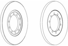 Диск гальмівний задній Transit V347 2.4/2,2TDCI (спарка) d=280mm