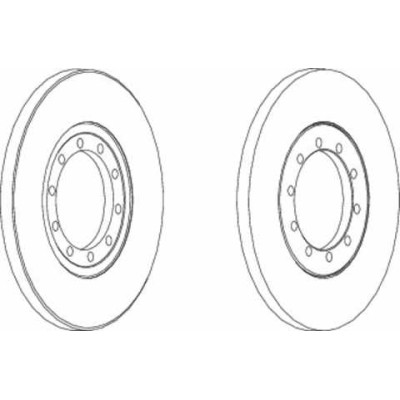 Диск гальмівний задній Transit V347 2.4/2,2TDCI (спарка) d=280mm