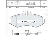 Гальмівні передні колодки MB Vito 638 1997-2003