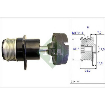 Шків генератора з муфтою 1,8 TD/TDCI