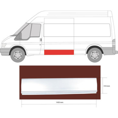 KK2509003 Панель бічних дверей LH Transit V184 2001-