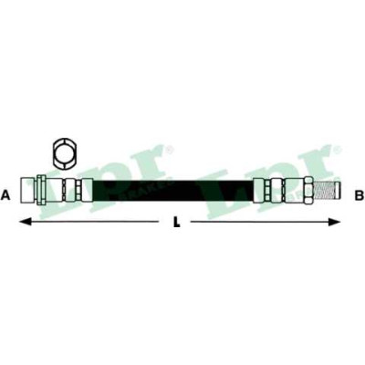 6T48008 Шланг тормозной задний Ford Connect 1,8D/TDCI